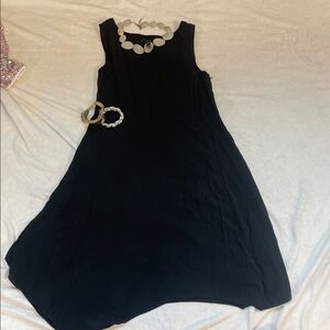 🖤 Eileen Fisher 100% Silk Sleeveless Dress – Black (Size S/P)